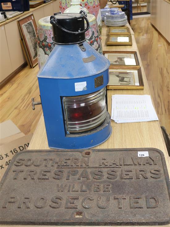 A quantity of GWR and Southern memorabilia